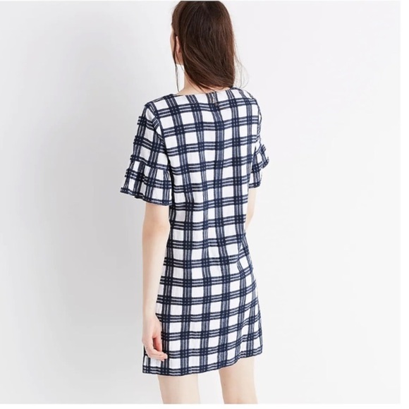 Madewell Bell-Sleeve Dress in Leighton Plaid Size 2 - Picture 5 of 17